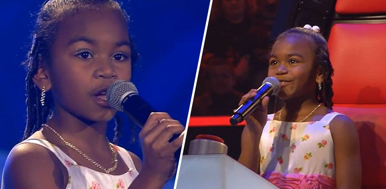 The jurors were so moved by the little girl’s fantastic voice that they kneeled down in front of her in admiration.