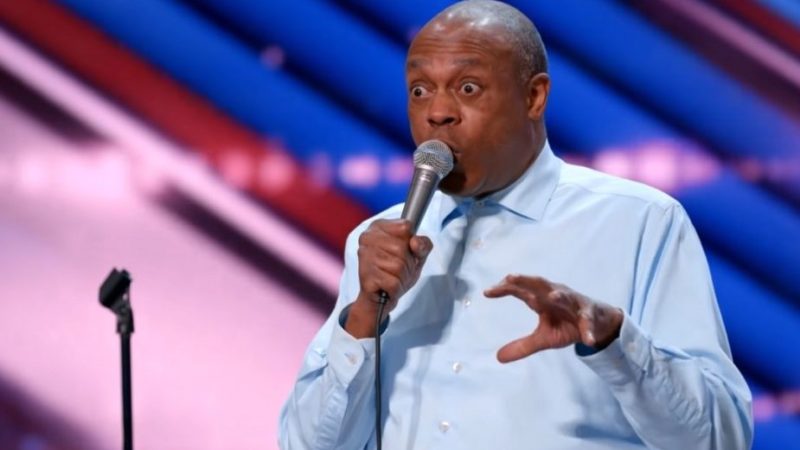 “Michael Winslow, famously known for his roles in Police Academy, mesmerizes the judges on America’s Got Talent with his remarkable vocal mimicry skills.”