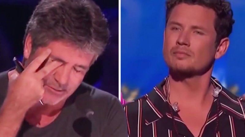 The judge bursts into tears on live television after the man sings “Us”.