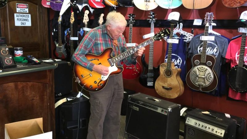 An 81-year-old man stuns everyone in a store when he picks up a guitar and showcases his incredible musical abilities.