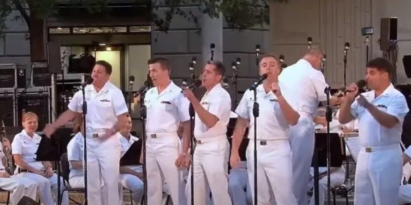 Group of Soulful Navy Sailors Steps to the Stage to Perform Songs from the 60s—But Wait Till the Music Starts