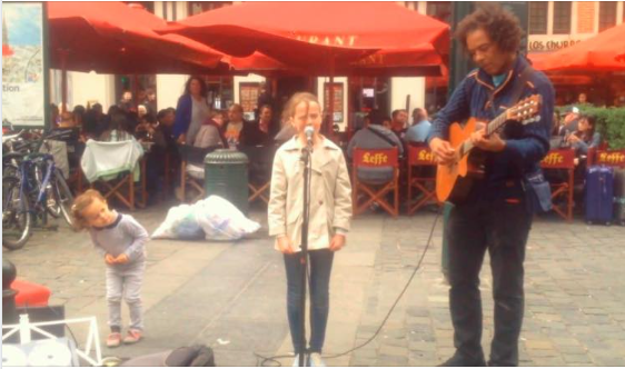 An 11-year-old joins a street musician for a rendition of ‘Ave Maria’ – Instant chills guaranteed.