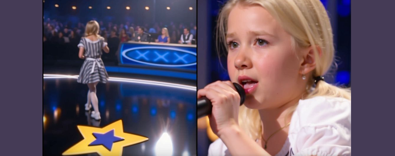 A little blonde girl stood frozen on the stage – seconds later an unexpected twist left the judges in shock