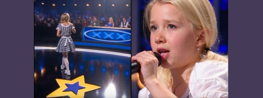 A little blonde girl stood frozen on the stage – seconds later an unexpected twist left the judges in shock