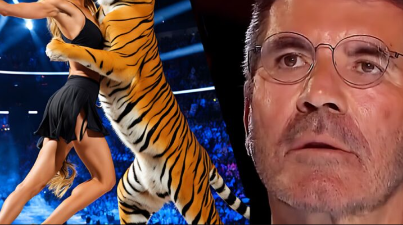 This dance of a girl and a tiger amazed the judges, they held their breath, the whole audience is in shock