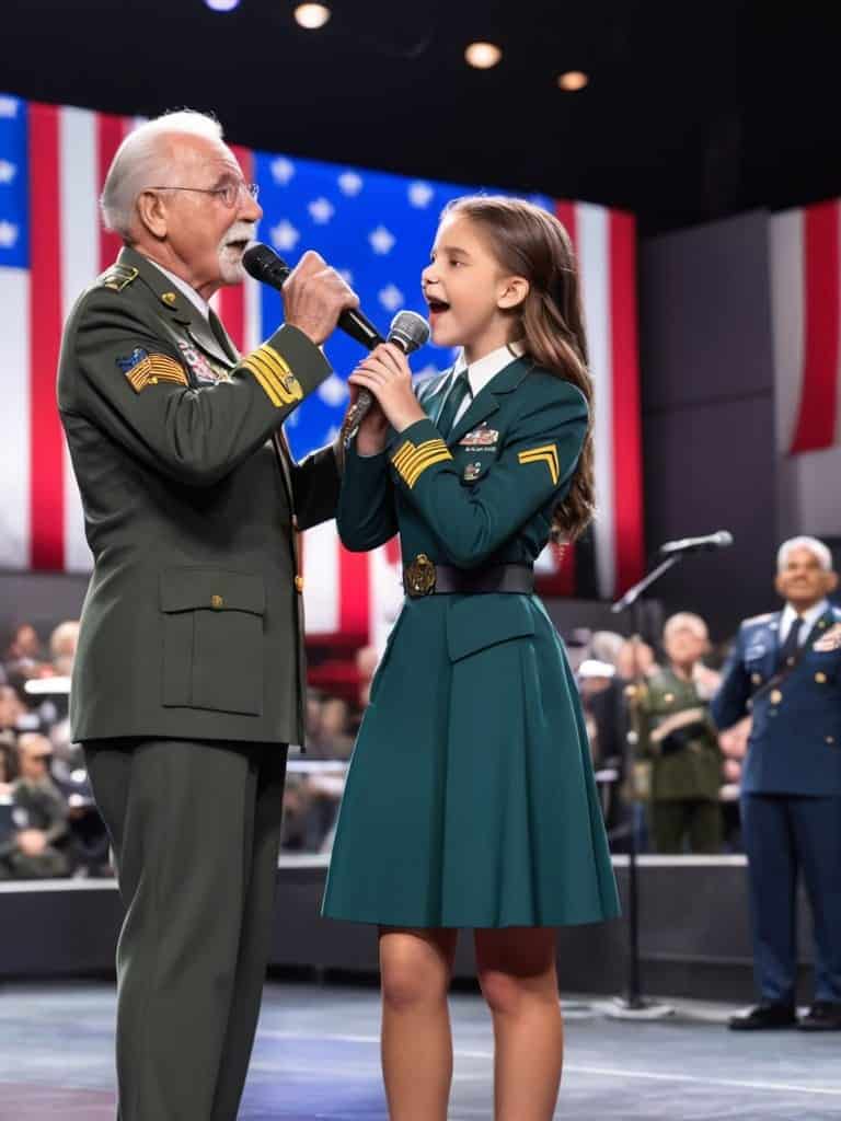 This young girl and her grandfather performed a beloved 40-year-old song, earning applause from the entire audience.