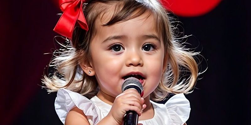 When this 2-year-old girl stepped onto the stage and began singing a 30-year-old classic, the entire audience was left in awe.