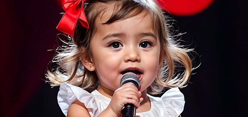 When this 2-year-old girl stepped onto the stage and began singing a 30-year-old classic, the entire audience was left in awe.